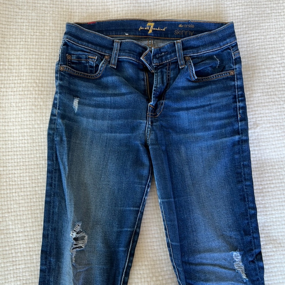 7 for all mankind ankle skinny jeans